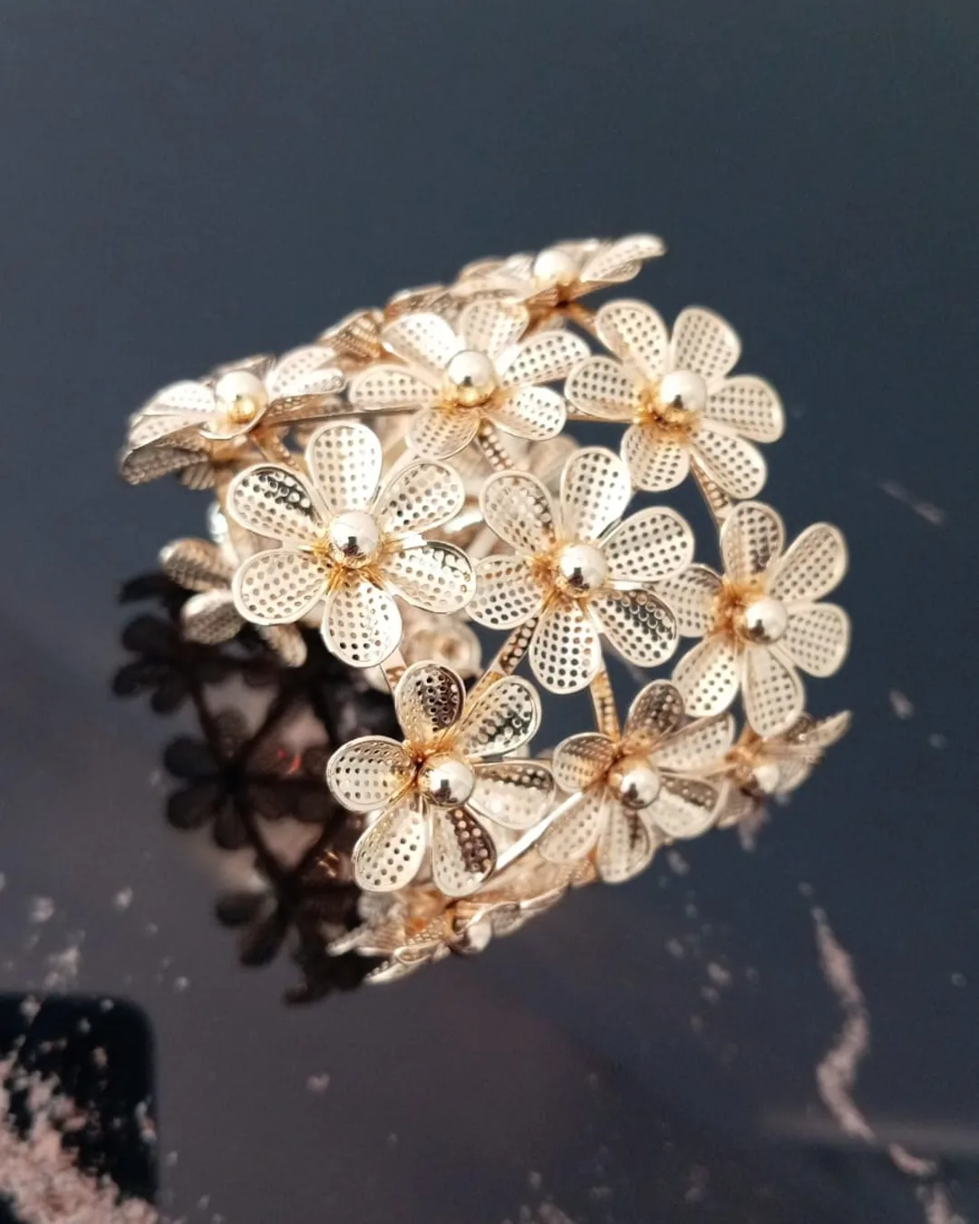 The Daisy Bangle, front view
