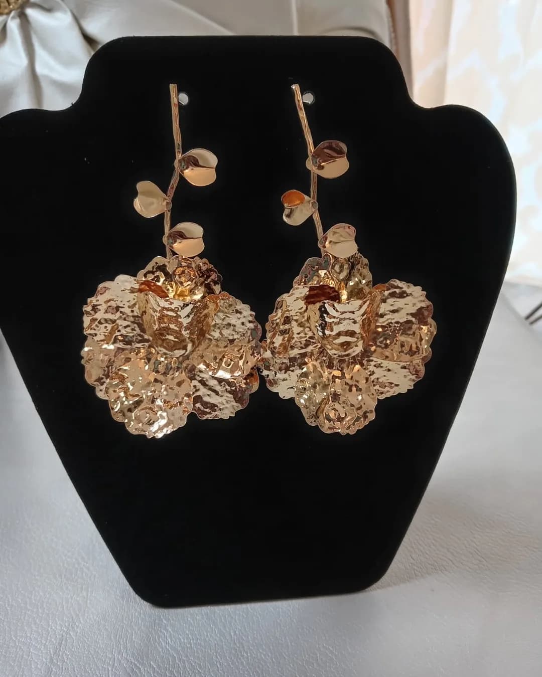 The Petal Drop Earrings, front view