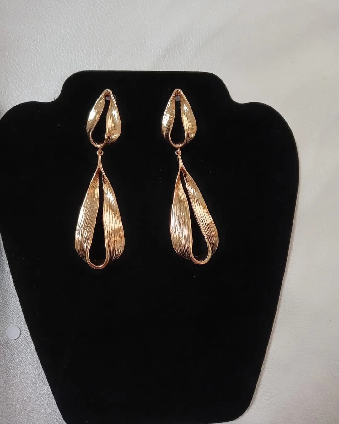 The Twist Drop Earrings, front view